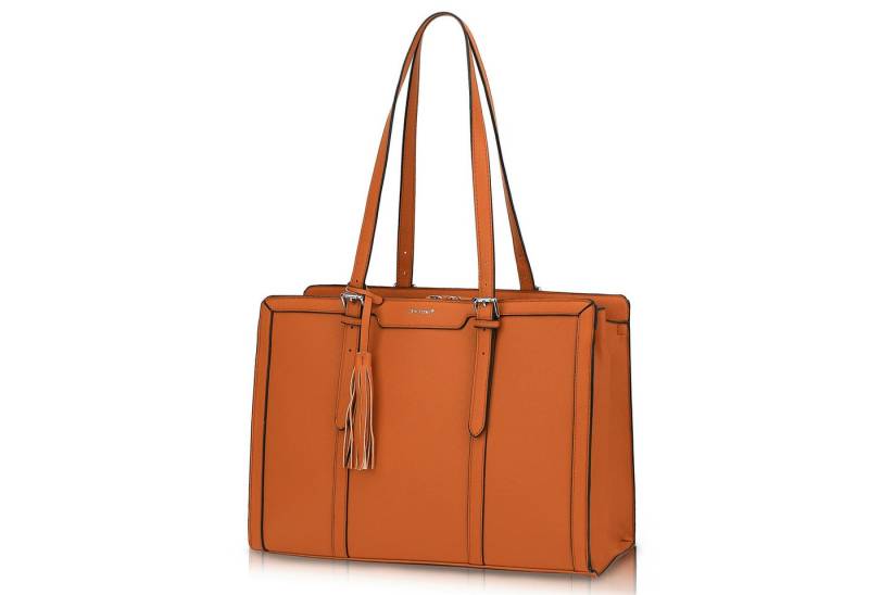 TAN.TOMI Aktentasche Damen Shopper Große Business Handtasche Gross Laptop Tasche, 15.6 Zoll Notebooktasche mit 3 Fächern für Büro Arbeit Schule von TAN.TOMI