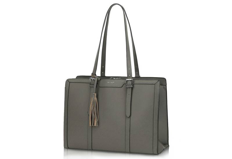TAN.TOMI Aktentasche Damen Shopper Große Business Handtasche Gross Laptop Tasche, 15.6 Zoll Notebooktasche mit 3 Fächern für Büro Arbeit Schule von TAN.TOMI