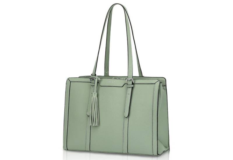 TAN.TOMI Aktentasche Damen Shopper Große Business Handtasche Gross Laptop Tasche, 15.6 Zoll Notebooktasche mit 3 Fächern für Büro Arbeit Schule von TAN.TOMI