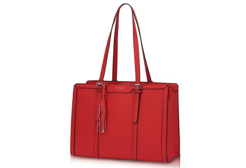 TAN.TOMI Aktentasche Damen Shopper Große Business Handtasche Gross Laptop Tasche, 15.6 Zoll Notebooktasche mit 3 Fächern für Büro Arbeit Schule von TAN.TOMI