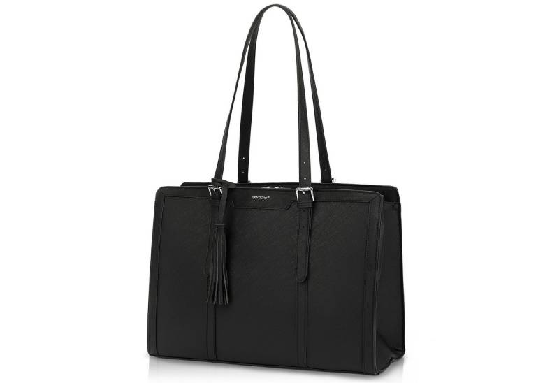 TAN.TOMI Aktentasche Damen Shopper Große Business Handtasche Gross Laptop Tasche, 15.6 Zoll Notebooktasche mit 3 Fächern für Büro Arbeit Schule von TAN.TOMI