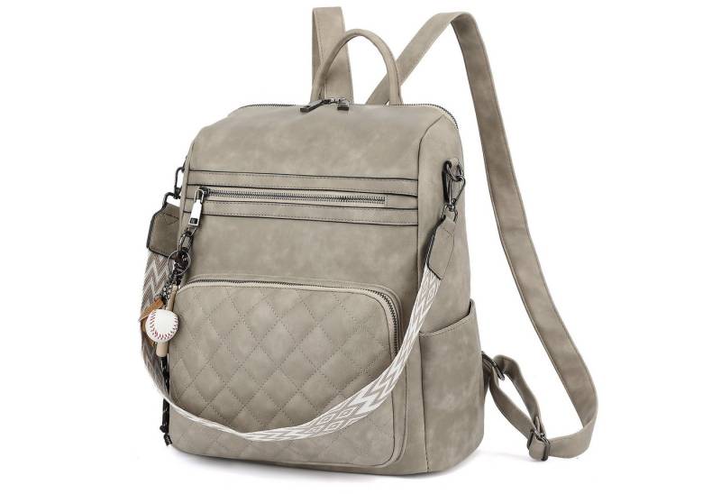 TAN.TOMI Cityrucksack Damen Rucksack Wasserdicht Anti-Diebstahl PU Mode Reisen, klein Handtasche Schultertasche 2 in 1 für Reise Outdoor von TAN.TOMI