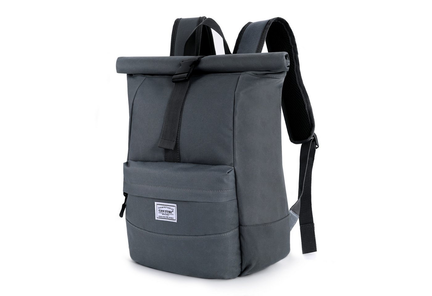 TAN.TOMI Cityrucksack Rolltop Rucksack Damen Herren Tagesrucksack mit Laptopfach, Modern Rolltop Rucksack Daypack, Wasserabweisend von TAN.TOMI