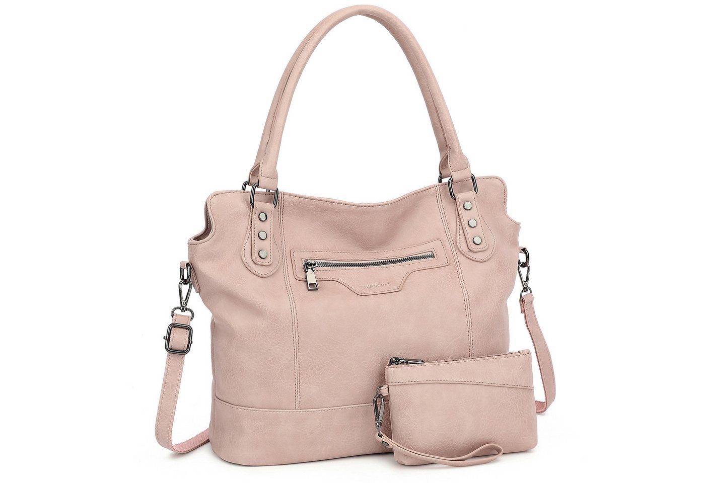 TAN.TOMI Handtasche Damen Schultertasche - Set Shopper Umhängetasche Henkeltasche, Mit abnehmbarem Schultergurt für Einkauf Reise Büro Schule von TAN.TOMI
