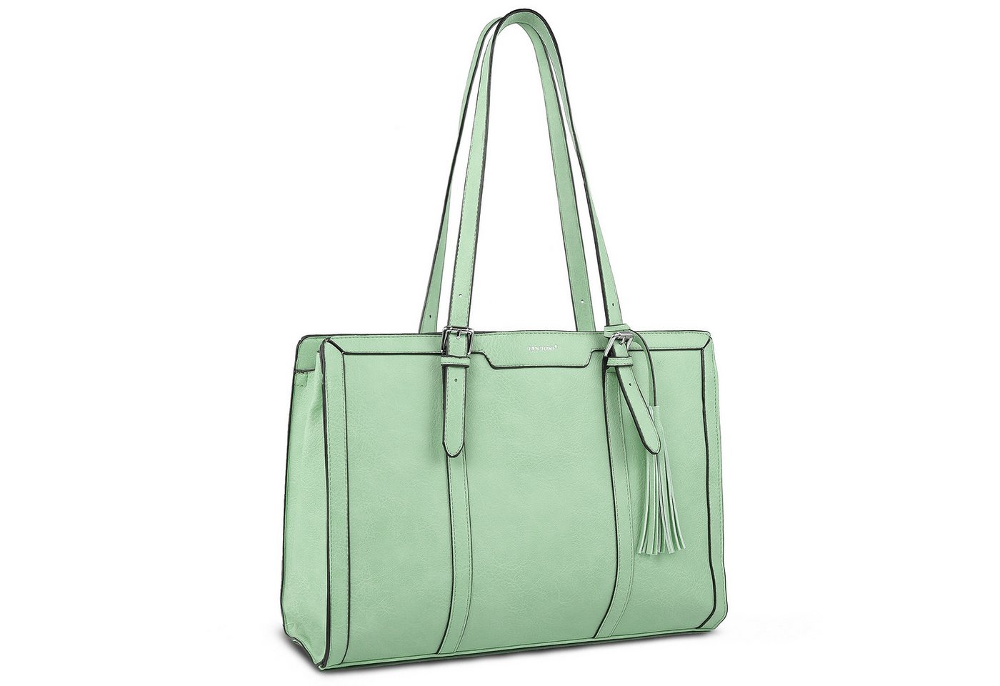 TAN.TOMI Handtasche Große Business Handtasche Damen Leder Schultertasche Arbeit Schule, Bürotasche Damen 15.6 Zoll Notebookt mit 3 Fächern für Büro Schule von TAN.TOMI