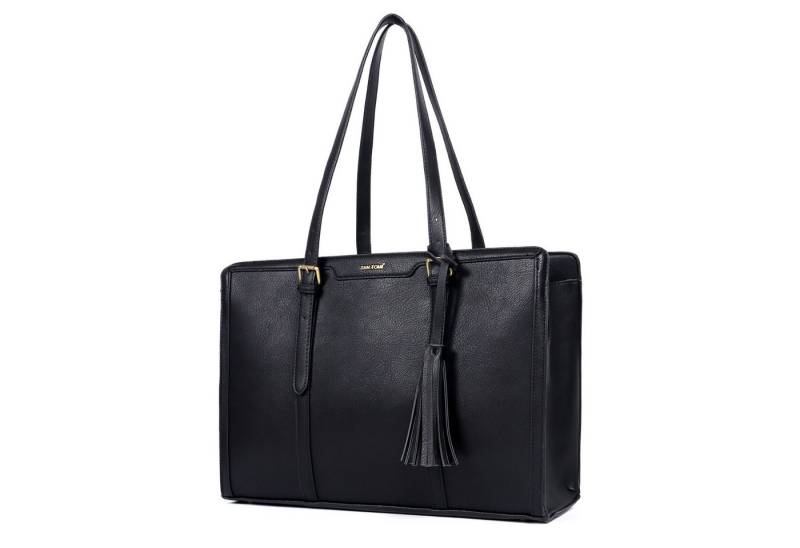 TAN.TOMI Handtasche Große Business Handtasche Damen Leder Schultertasche Arbeit Schule, Bürotasche Damen 15.6 Zoll Notebookt mit 3 Fächern für Büro Schule von TAN.TOMI