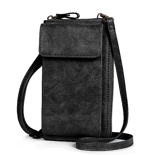 TANTOMI Handytasche zum Umhängen, Umhängetasche Damen RFID Blocking, Handy Tasche Damen Umhänge mit Abnehmbarem Gurt, Schultertasche Vielen Fächern von TANTOMI