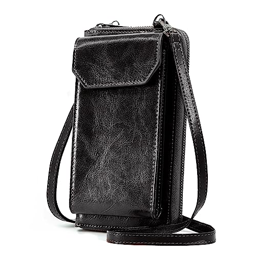 TANTOMI Handytasche zum Umhängen, Umhängetasche Damen RFID Blocking, Handy Tasche Damen Umhänge mit Abnehmbarem Gurt, Schultertasche Vielen Fächern von TANTOMI