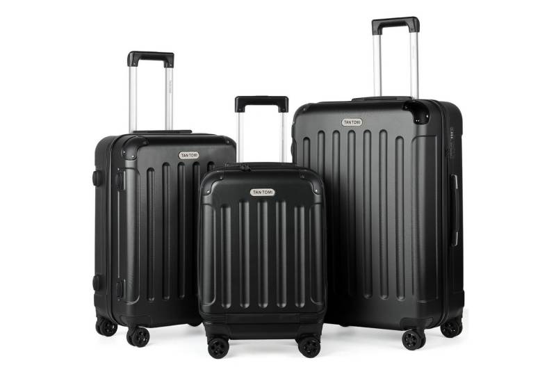 TAN.TOMI Kofferset 3-Tlg ABS Handgepäck Koffer-Set Rollkoffer Reisekoffer, 4 Rollen, Reisetrolley Leicht mit 4 Rollen 360° Große Kapazität Trolley von TAN.TOMI
