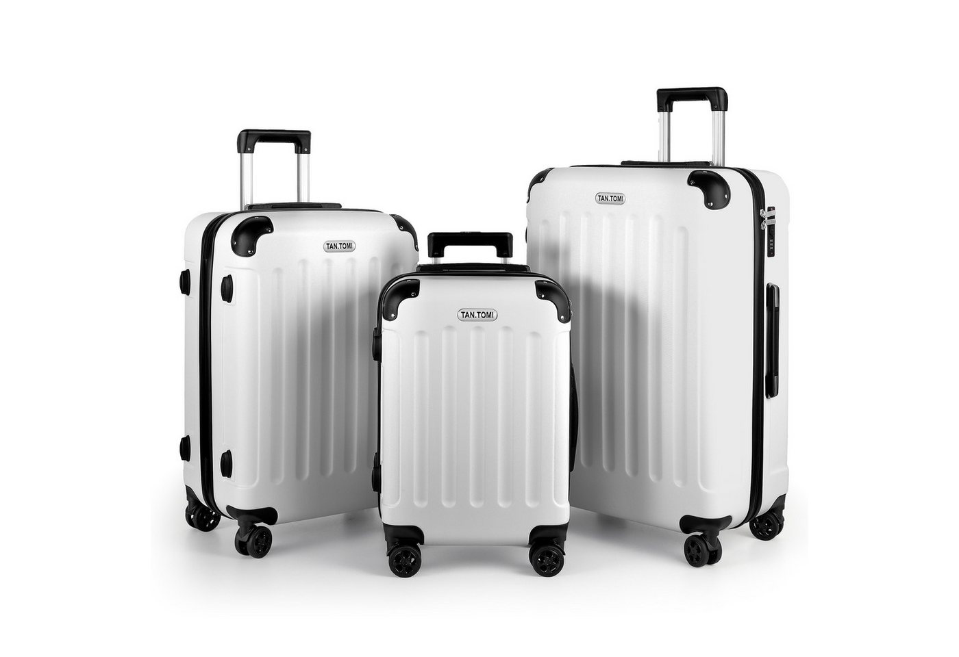 TAN.TOMI Kofferset 3-Tlg Reisekoffer Koffer Kofferset Trolleys Hartschale, 4 Rollen, Trolley Handgepäck Große Kapazität mit 4 Rollen und Zahlenschloss TAN.TOMI Kofferset 3-Tlg Reisekoffer Koffer Kofferset Trolleys Hartschale, 4 Rollen, Trolley Handgepäck Große Kapazität mit 4 Rollen und Zahlenschloss von TAN.TOMI