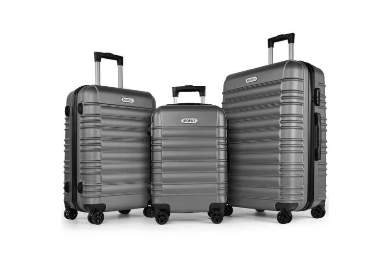 MoFut Kofferset Kofferset Reisekoffer 4 Zwillingsrollen Hartschale Trolley Koffer, 4 Rollen, Trolley Handgepäck Große Kapazität mit Zahlenschloss von MoFut