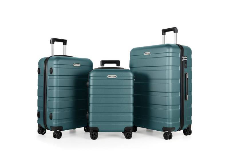 TAN.TOMI Kofferset Trolleyset 3-teilig (M,L,XL) ABS Geräumig Hartschalen-Koffer, 4 Rollen, (4 Rollen, Trolley Handgepäck Große Kapazität mit Zahlenschloss), Trolley Handgepäck Große Kapazität mit Zahlenschloss von TAN.TOMI