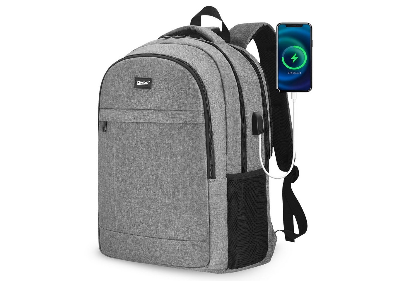 TAN.TOMI Laptoprucksack 17,2'' Laptoptasche Business Rucksack Schulrucksack Reise, Mit USB und RFID-Taschen Laptopfach für Herren/College/Frauen von TAN.TOMI