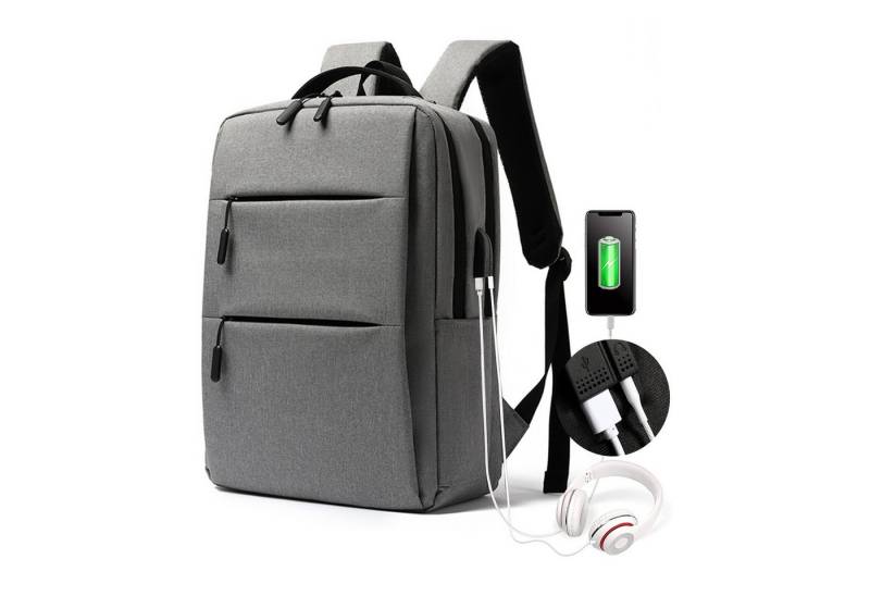 TAN.TOMI Laptoprucksack Rucksack Herren, Wasserdichter Laptop Rucksack 17 Zoll Schulrucksack (mit USB-Ladeanschluss & Wabenförmigem Atmungsaktivem Mesh-Design), Business Rucksack Herren Geeignet für für Studenten, Büroangestellte von TAN.TOMI
