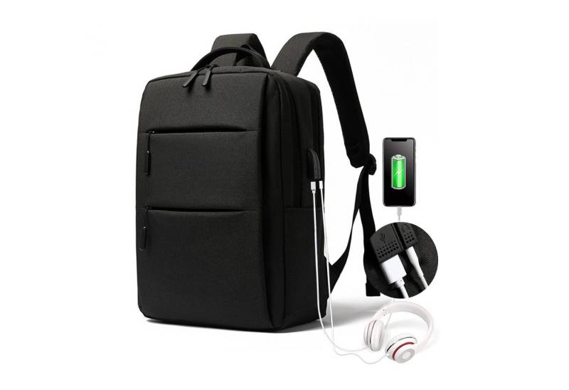 TAN.TOMI Laptoprucksack Rucksack Herren, Wasserdichter Laptop Rucksack 17 Zoll Schulrucksack (mit USB-Ladeanschluss & Wabenförmigem Atmungsaktivem Mesh-Design), Business Rucksack Herren Geeignet für für Studenten, Büroangestellte von TAN.TOMI