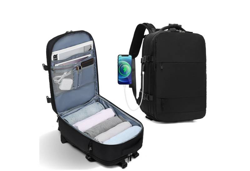 TAN.TOMI Reiserucksack Tourenrucksack 22L Groß Handgepäck Rucksack 42x31x17 Reiserucksack (Laptoprucksack, Sportrucksack, mit Schuhfach), verfügbar zum Einsteigen, Wasserdicht von TAN.TOMI