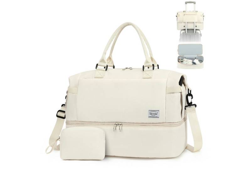 TAN.TOMI Reisetasche Wasserdichter Flugbegleiter Reise-Seesack - Tragetasche (Erweiterbar mit Trolley-Ärmel und Nasstasche), Sporttasche Wochenendtasche - Krankenhaus-Tasche von TAN.TOMI