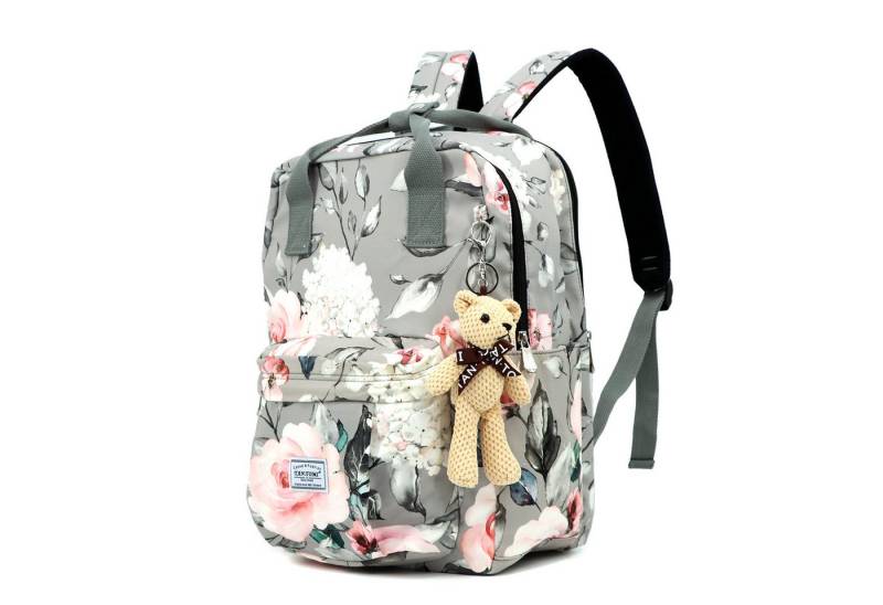 TAN.TOMI Schulrucksack Schulrucksäcke Teenager Mädchen, Tagesrucksack mit Laptopfach (Mitgeliefert wird ein kleiner Teddybär-Anhänger), Schultasche Mädchen, Casual Rucksack Teenager Mädchen von TAN.TOMI