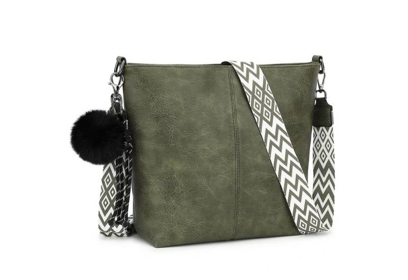 TAN.TOMI Schultertasche Damen Crossbody Bag Henkeltasche Mittel Umhängetasche, Mit Verstellbar Abnehmbar Für Pendeln Reise Campus Sport von TAN.TOMI