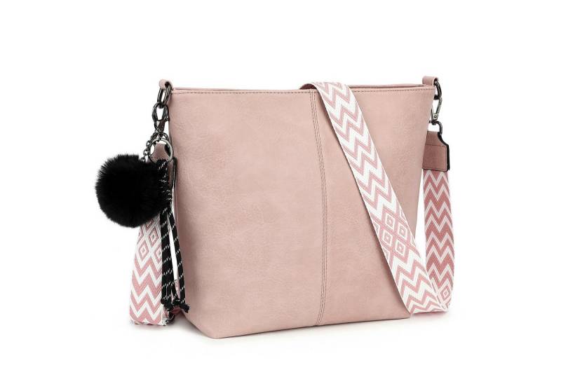 TAN.TOMI Schultertasche Damen Crossbody Bag Henkeltasche Mittel Umhängetasche, Mit Verstellbar Abnehmbar Für Pendeln Reise Campus Sport von TAN.TOMI