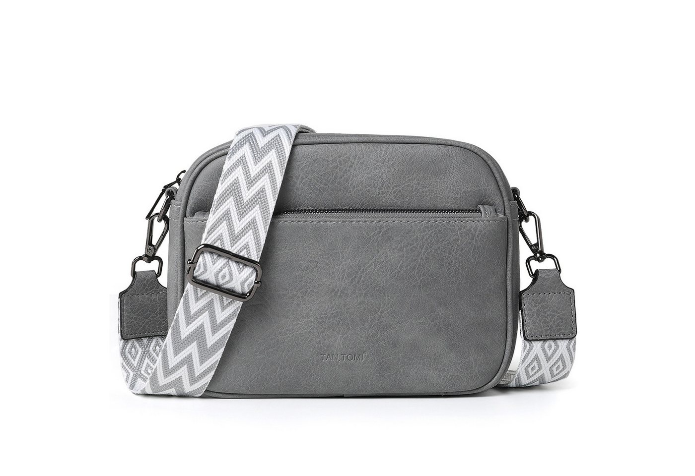 TAN.TOMI Schultertasche Damen Tasche Crossbody, Kunstleder Crossbody Umhängetasche, Drei Reißverschlussfächern mit Verstellbar Abnehmbar Schultergurt TAN.TOMI Schultertasche Damen Tasche Crossbody, Kunstleder Crossbody Umhängetasche, Drei Reißverschlussfächern mit Verstellbar Abnehmbar Schultergurt von TAN.TOMI