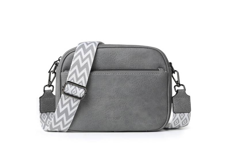TAN.TOMI Schultertasche Damen Tasche Crossbody, Kunstleder Crossbody Umhängetasche, Drei Reißverschlussfächern mit Verstellbar Abnehmbar Schultergurt TAN.TOMI Schultertasche Damen Tasche Crossbody, Kunstleder Crossbody Umhängetasche, Drei Reißverschlussfächern mit Verstellbar Abnehmbar Schultergurt von TAN.TOMI