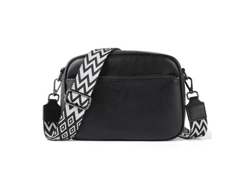 TAN.TOMI Schultertasche Damen Tasche Crossbody, Kunstleder Crossbody Umhängetasche, Drei Reißverschlussfächern mit Verstellbar Abnehmbar Schultergurt von TAN.TOMI