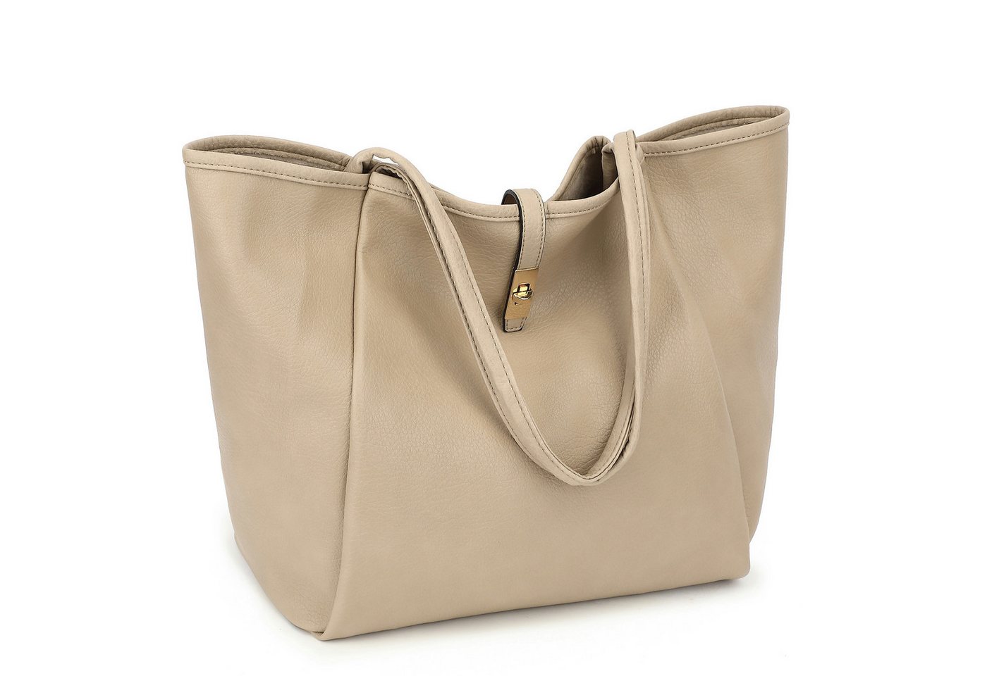 TAN.TOMI Schultertasche Damen Umhängetasche PU Leder Tote Shopper Bag Reise Geldbörse, Mit Reißverschluss und Innentasche für Arbeit, Schule, Einkauf von TAN.TOMI