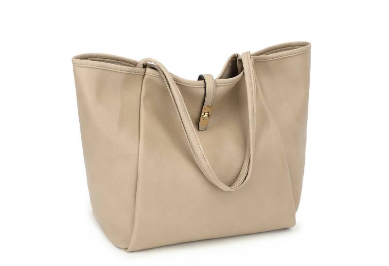 TAN.TOMI Schultertasche Damen Umhängetasche PU Leder Tote Shopper Bag Reise Geldbörse, Mit Reißverschluss und Innentasche für Arbeit, Schule, Einkauf von TAN.TOMI