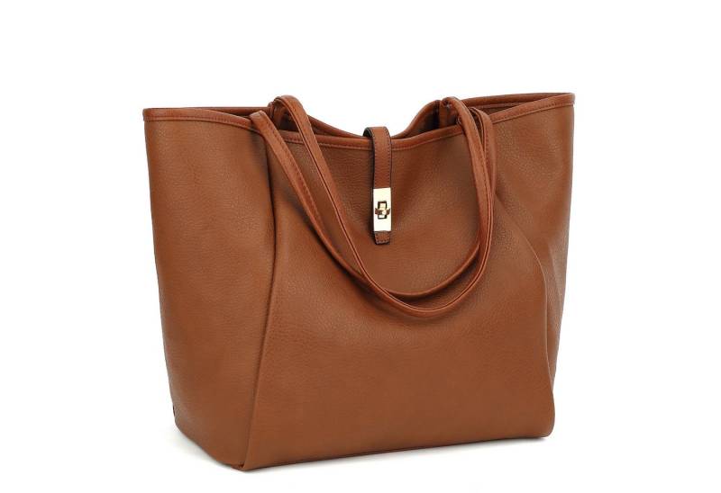 TAN.TOMI Schultertasche Damen Umhängetasche PU Leder Tote Shopper Bag Reise Geldbörse, Mit Reißverschluss und Innentasche für Arbeit, Schule, Einkauf von TAN.TOMI