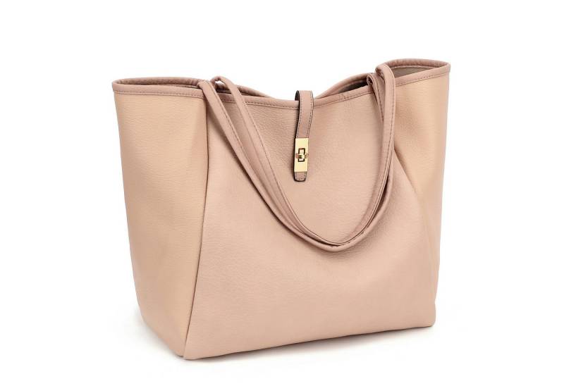TAN.TOMI Schultertasche Damen Umhängetasche PU Leder Tote Shopper Bag Reise Geldbörse, Mit Reißverschluss und Innentasche für Arbeit, Schule, Einkauf von TAN.TOMI