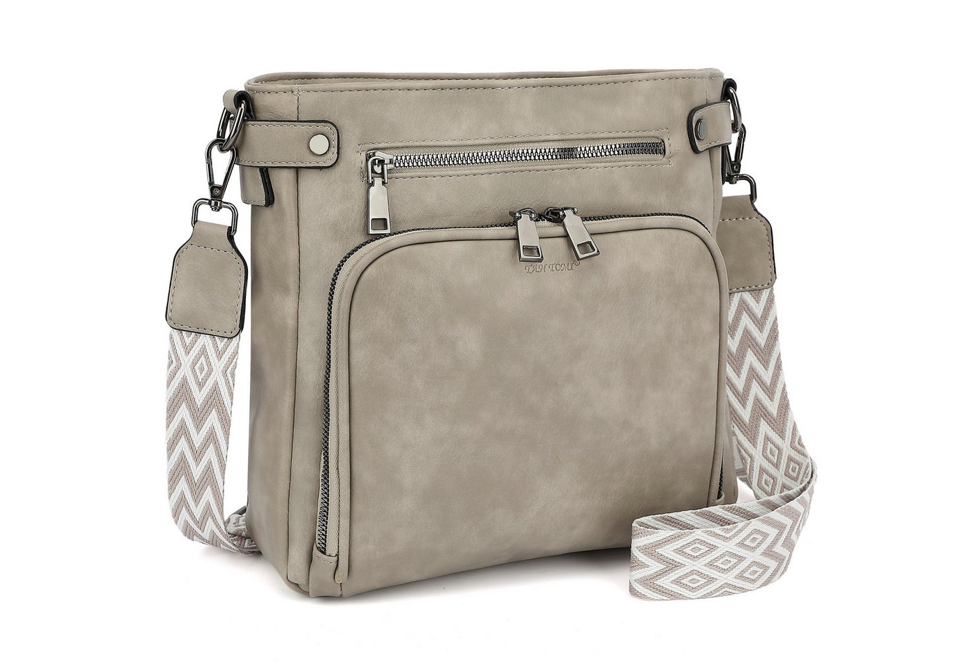TAN.TOMI Schultertasche Handtasche damen mittelgroß Umhängetaschen crossbody bag, Retro leder PU damentaschen mit breitem gurt handtaschen von TAN.TOMI