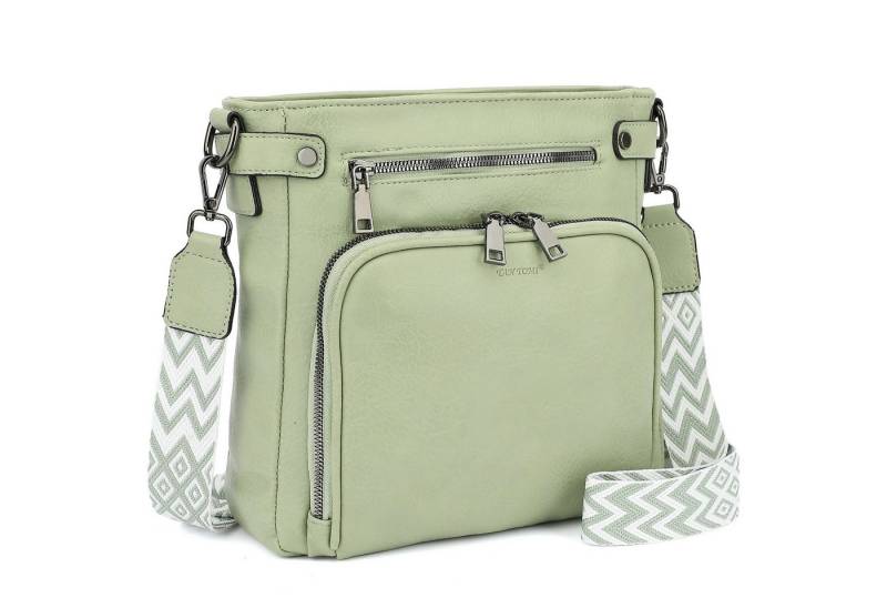 TAN.TOMI Schultertasche Handtasche damen mittelgroß Umhängetaschen crossbody bag, Retro leder PU damentaschen mit breitem gurt handtaschen von TAN.TOMI