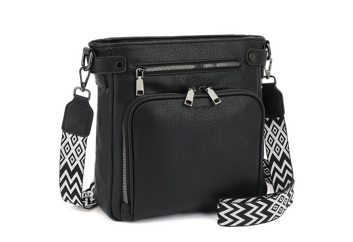 TAN.TOMI Schultertasche Handtasche damen mittelgroß Umhängetaschen crossbody bag, Retro leder PU damentaschen mit breitem gurt handtaschen von TAN.TOMI