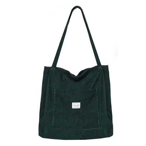 TAN.TOMI Handtasche Damen Shopper Tasche Damen, Tote Bag Damen mit Reißverschluss aus Cord, Shopper Damen Groß für Arbeit Büro Reisen Einkaufen Schule und Alltag. von TAN.TOMI