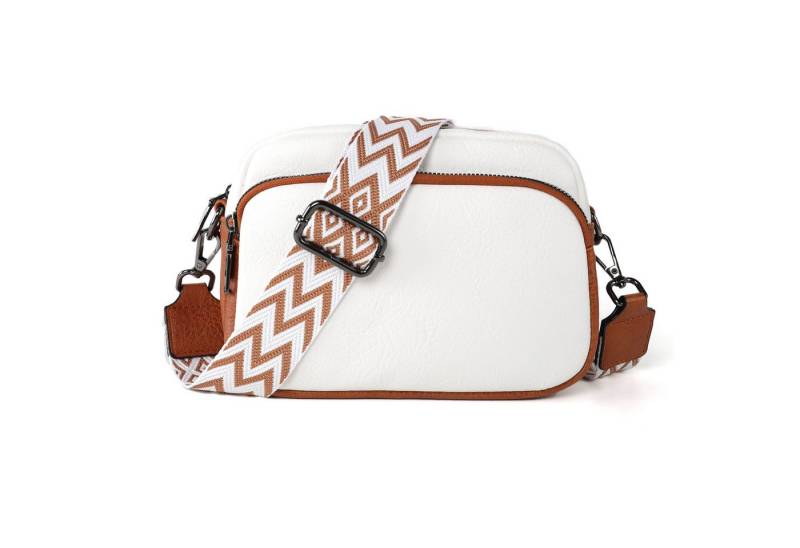TAN.TOMI Umhängetasche Damen Handy Umhängetasche Echtes Crossbody Bag Damen Handytasche, Umhängetasche Damen Klein Taschen mit Breitem Schultergurt u 3 fächern von TAN.TOMI