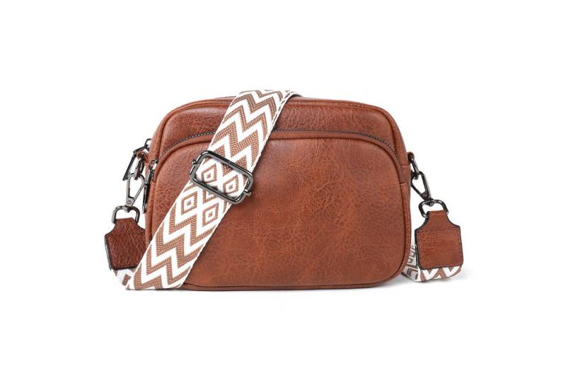 TAN.TOMI Umhängetasche Damen Handy Umhängetasche Echtes Crossbody Bag Damen Handytasche, Umhängetasche Damen Klein Taschen mit Breitem Schultergurt u 3 fächern von TAN.TOMI
