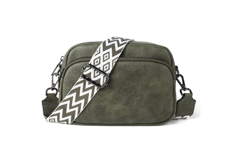 TAN.TOMI Umhängetasche Damen Handy Umhängetasche Echtes Crossbody Bag Damen Handytasche, Umhängetasche Damen Klein Taschen mit Breitem Schultergurt u 3 fächern von TAN.TOMI