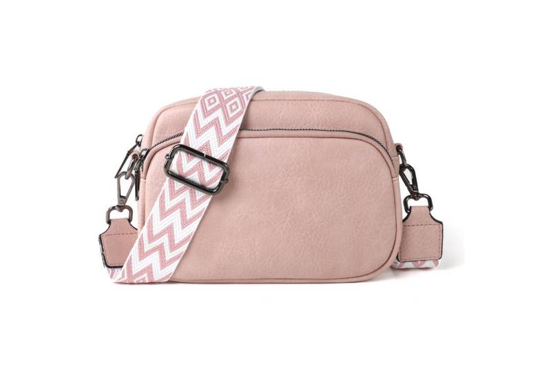TAN.TOMI Umhängetasche Damen Handy Umhängetasche Echtes Crossbody Bag Damen Handytasche, Umhängetasche Damen Klein Taschen mit Breitem Schultergurt u 3 fächern von TAN.TOMI