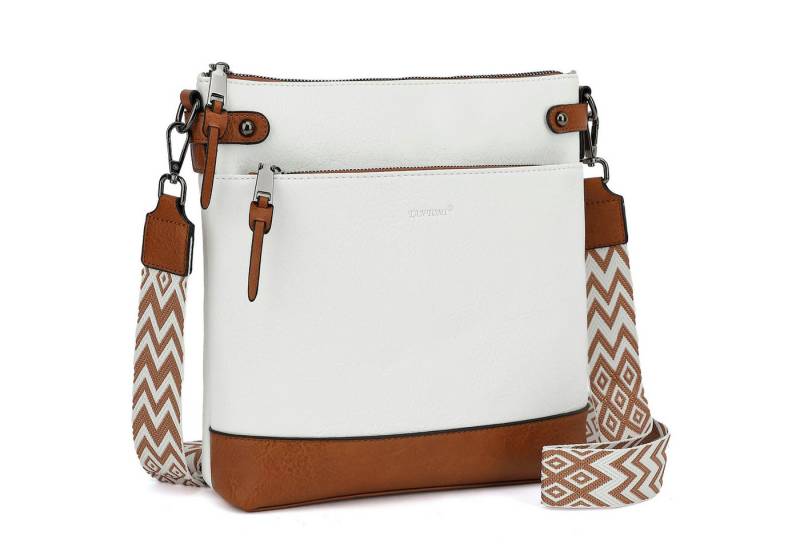 TAN.TOMI Umhängetasche Damen Mittel Crossbody Bag Leicht Schultertasche Tasche Bag, Mit Verstellbar Abnehmbar Breiter Gurt Pendeln Reise Campus von TAN.TOMI