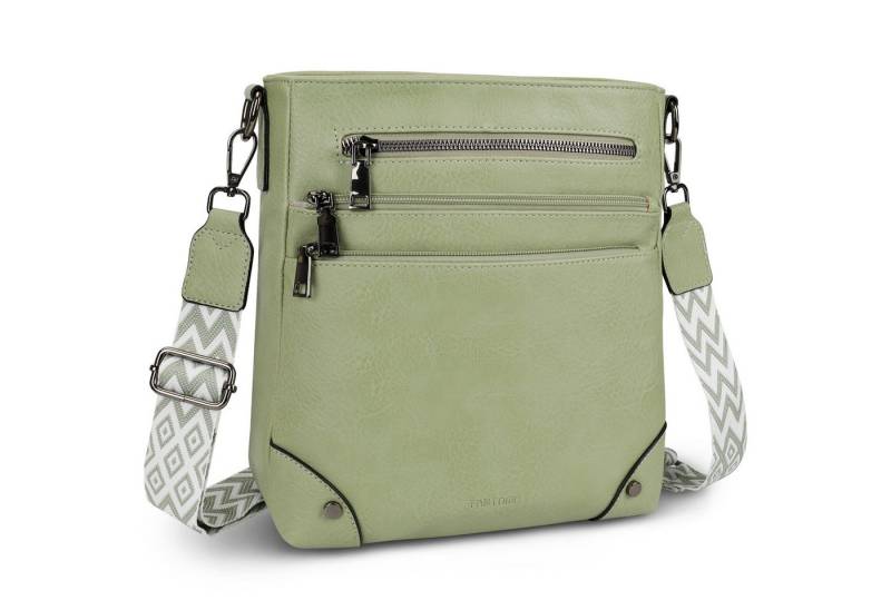 TAN.TOMI Umhängetasche Damen Mittelgroß Schultertasche Mehrere Taschen Crossbody Bag, Mit Verstellbarem Gurt für Schule Arbeit Reisen Ausflug Einkauf von TAN.TOMI