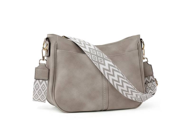 TAN.TOMI Umhängetasche Handtasche Damen mittelgroß Schultertasche Crossbody Bag, Damenhandtasche Mehrere Fächertaschen von TAN.TOMI