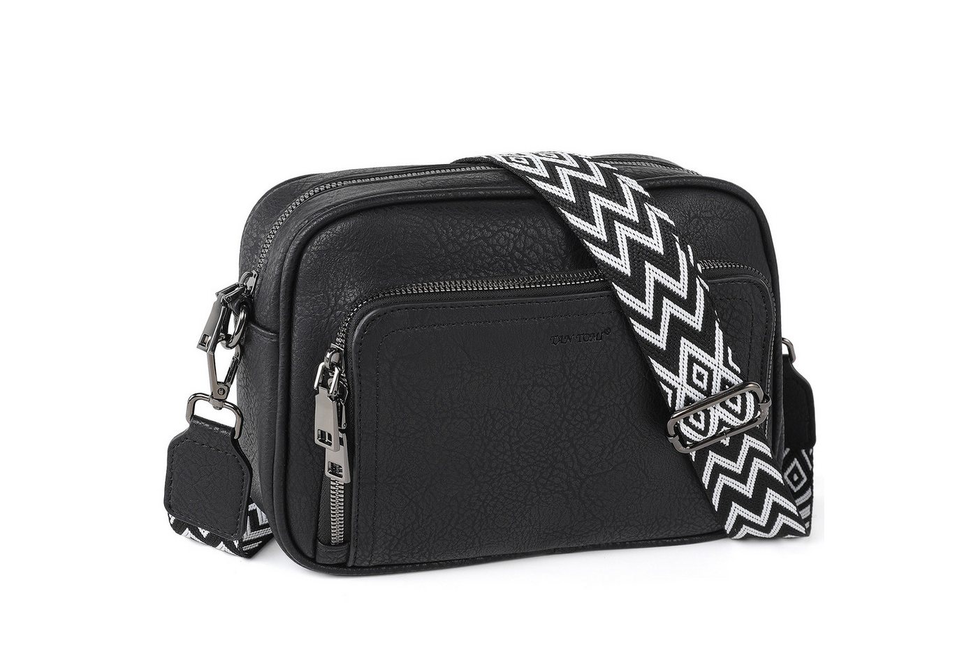 TAN.TOMI Umhängetasche Handtasche Damen mittelgroß tasche mit Verstelbaar Schultergurt, Fronttasche mit mehreren Fächern Weich Breiter Gurt von TAN.TOMI