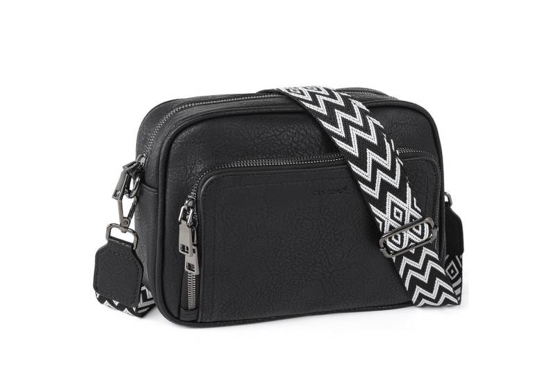 TAN.TOMI Umhängetasche Handtasche Damen mittelgroß tasche mit Verstelbaar Schultergurt, Fronttasche mit mehreren Fächern Weich Breiter Gurt von TAN.TOMI