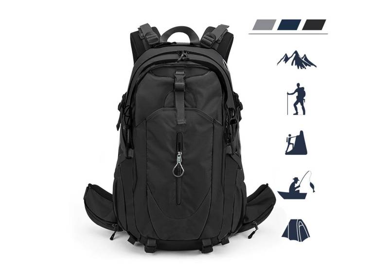 TAN.TOMI Wanderrucksack 40L Großer Wanderrucksack mit Rückenbelüftung, Wasserdicht, mit Regenschutz für Outdoor Reisen Camping Trekking von TAN.TOMI