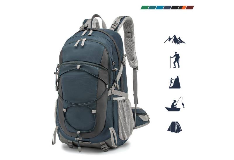 TAN.TOMI Wanderrucksack 40L Trekkingrucksack Rucksack Outdoor Wanderrucksack (Set mit 1 Rucksack und 1 Regenschutz, inkl. Regenhülle), mit Regenschutzhülle, Komressionsgurte für Trekkingstöcke von TAN.TOMI