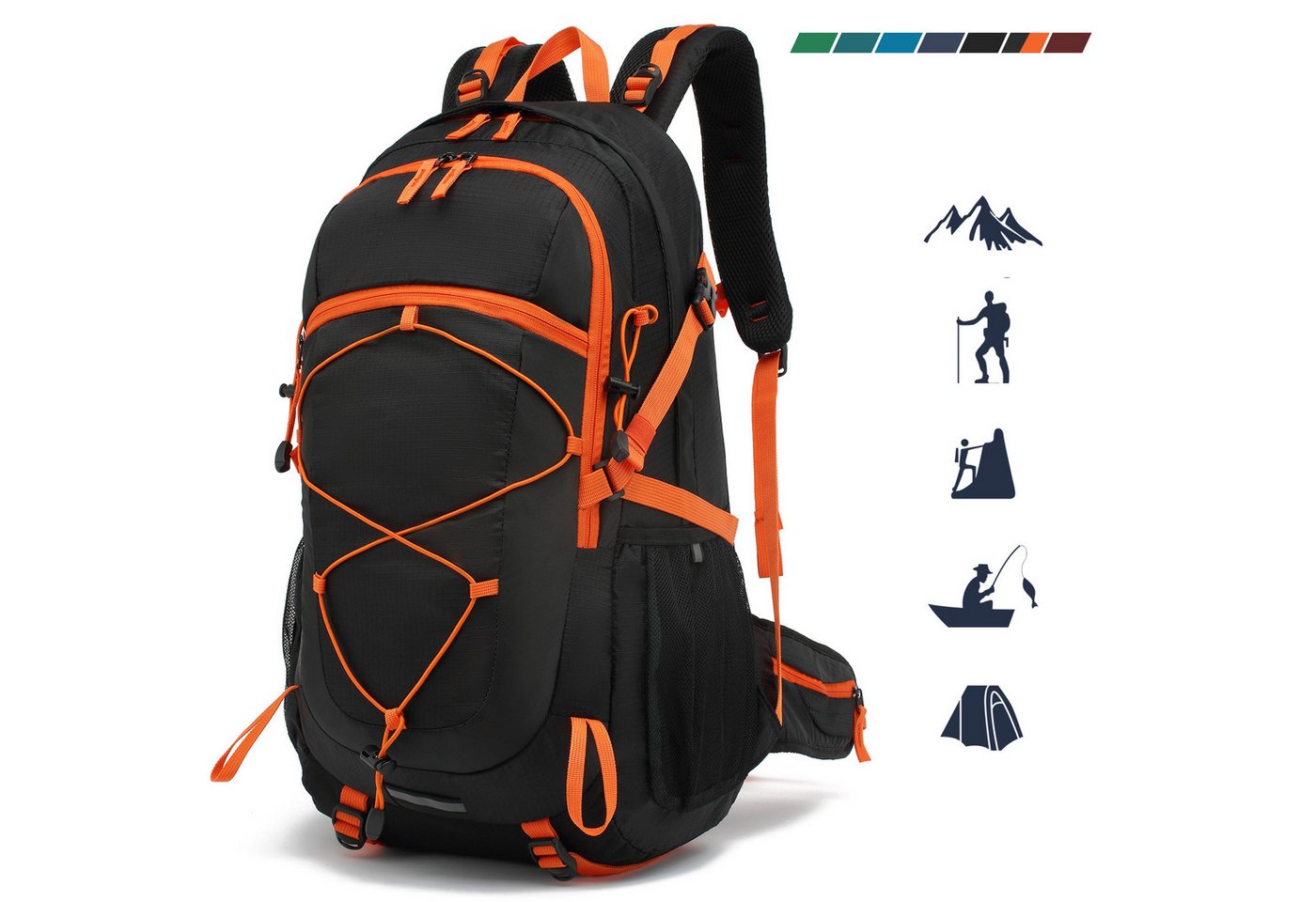 TAN.TOMI Wanderrucksack 40L Trekkingrucksack Rucksack Outdoor Wanderrucksack (Set mit 1 Rucksack und 1 Regenschutz, inkl. Regenhülle), mit Regenschutzhülle, Komressionsgurte für Trekkingstöcke von TAN.TOMI