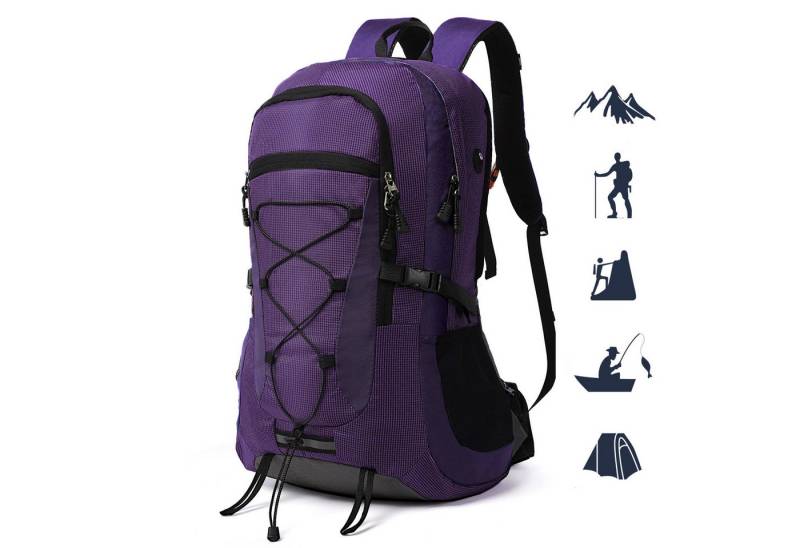 TAN.TOMI Wanderrucksack 45L Wanderrucksack Herren Damen, Wasserdicht Trekkingrucksack (inkl. Reflexstreifen, mit Federtasche, Geldbōrse und Laptopfach), Für Wandern, Radfahren, Klettern, Bergsteigen und Reisen Sport von TAN.TOMI