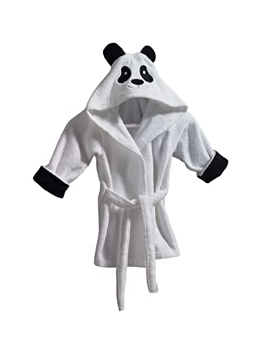 TANEM HOME Kinder Bademantel Jungen Kapuzenbademantel Baumwolle Panda Frottee 2-6 Jahre (as3, age, 2_years, 4_years, regular) von TANEM HOME