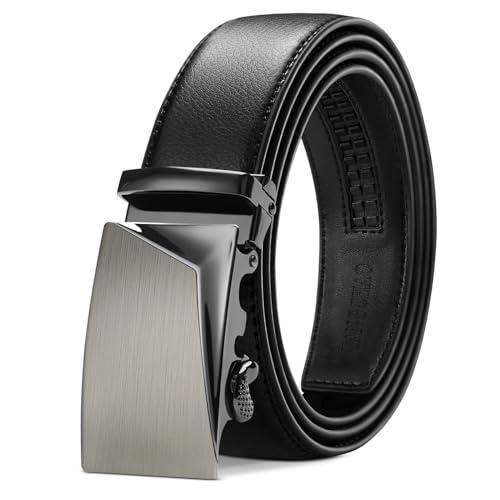 TANGCHAO Gürtel Herren Ledergürtel Ratsche Automatikschließe Business Anzug Gürtel 35mm Breit Schwarz Verbessertes Material 3-HEI-ZD 115CM TANGCHAO Gürtel Herren Ledergürtel Ratsche Automatikschließe Business Anzug Gürtel 35mm Breit Schwarz Verbessertes Material 3-HEI-ZD 115CM von TANGCHAO